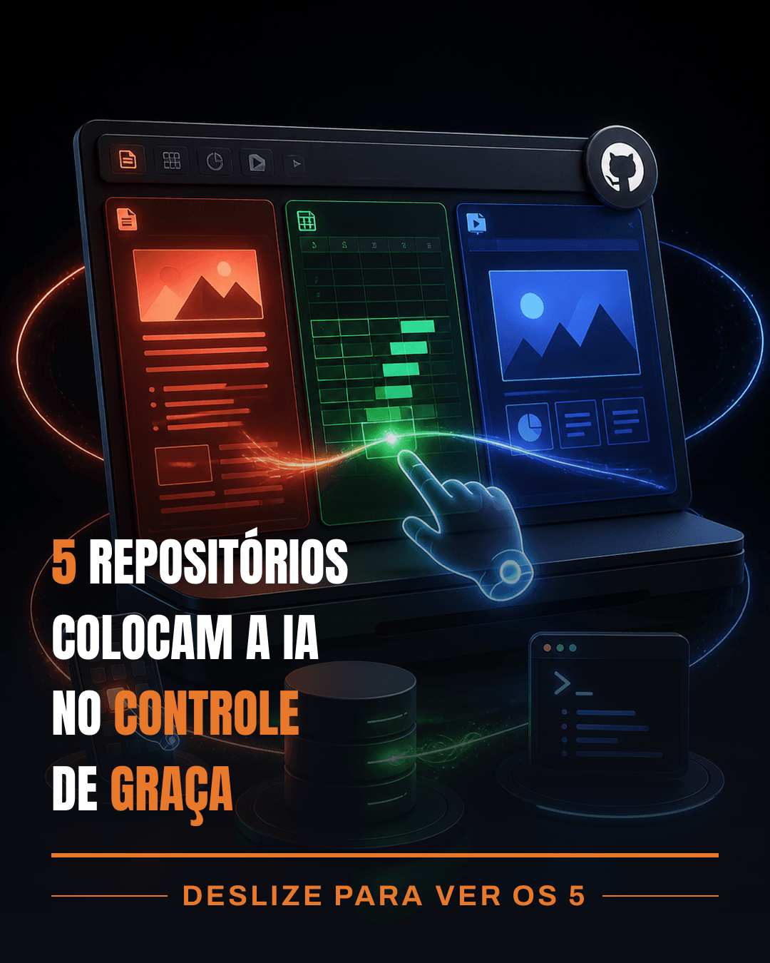 A IA parou de responder perguntas e começou a operar seu celular, seu banco de dados e sua impressora 3D sozinha — de graça, no GitHub.