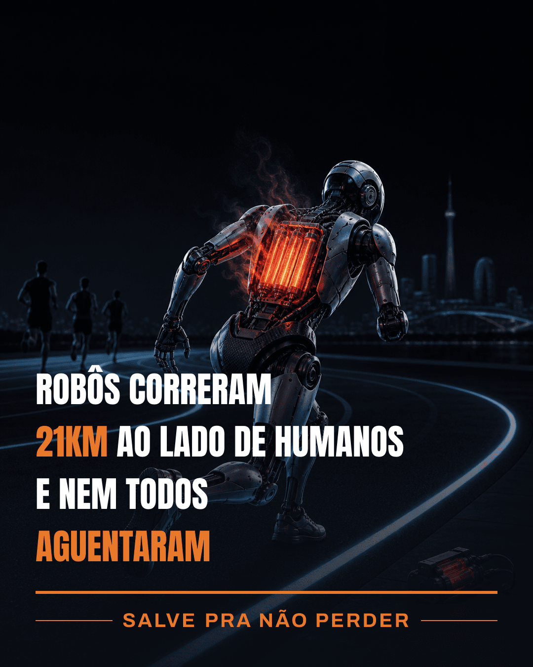 Pequim fez robôs correrem 21km ao lado de humanos — e nem todos aguentaram